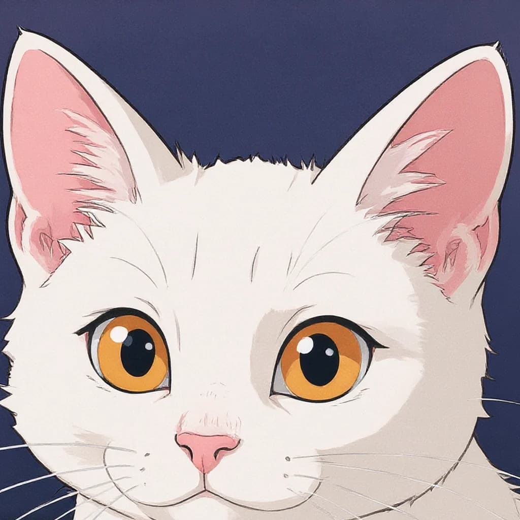 Exemple Anime Ghibli — chat illustré façon studio Ghibli
